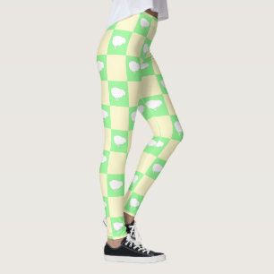 Osterkarton-Muster mit Motiv für Weißkick Leggings