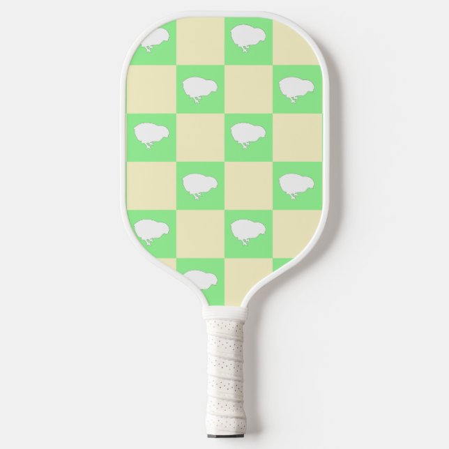 Osterkarton-Muster mit Motiv für Weißkick Pickleball Schläger (Vorderseite)