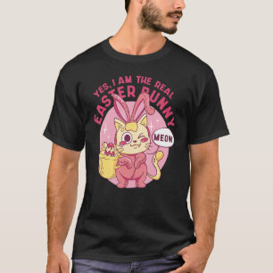 Osterkatze Ja, ich bin der echte Osterhase Süßes K T-Shirt