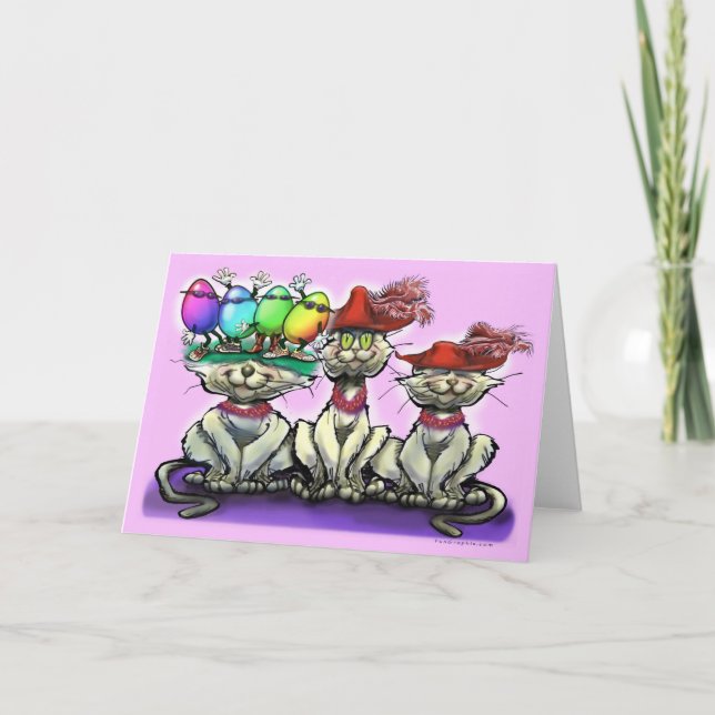 Osterkatze Karte (Vorderseite)