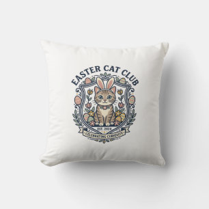 Osterkatze Katze Grafik T-Shirt Kunst - Osterkatze Kissen