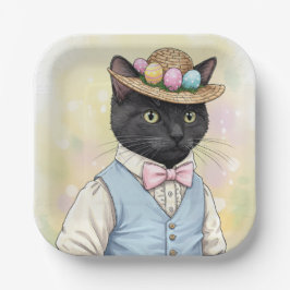 Osterkatze Pappteller