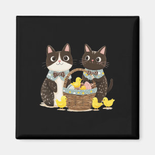 Osterkatzen Gelb Magnet