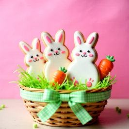 Osterkekse Klassische Rundkleber Rechteckiger Aufkleber