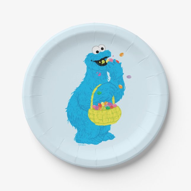 Osterkeksmonster Pappteller (Vorderseite)