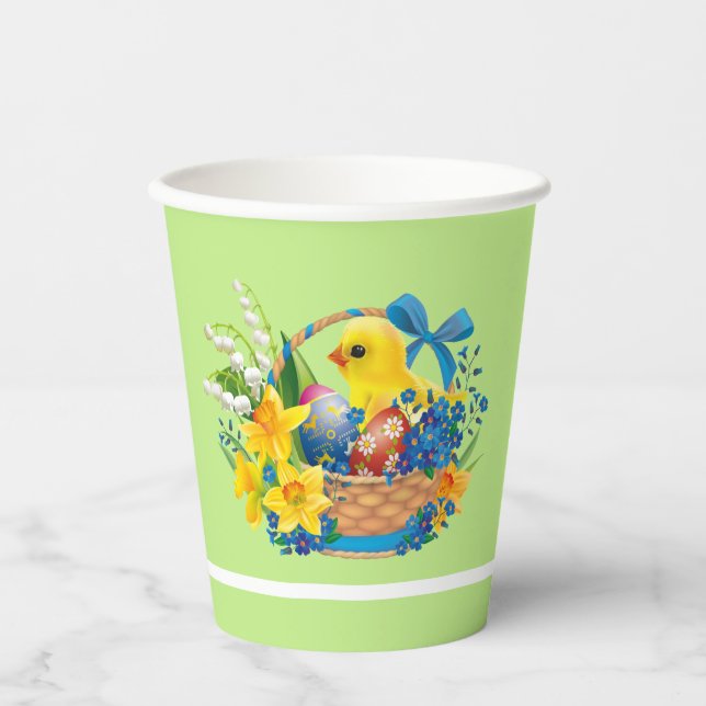 Osterkichel im Party eines Körbchens Blume Pappbecher (Vorderseite)