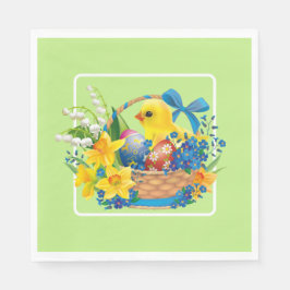 Osterkichel im Party eines Körbchens Blume Serviette