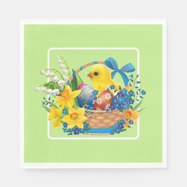 Osterkichel im Party eines Körbchens Blume Serviette (Vorderseite)