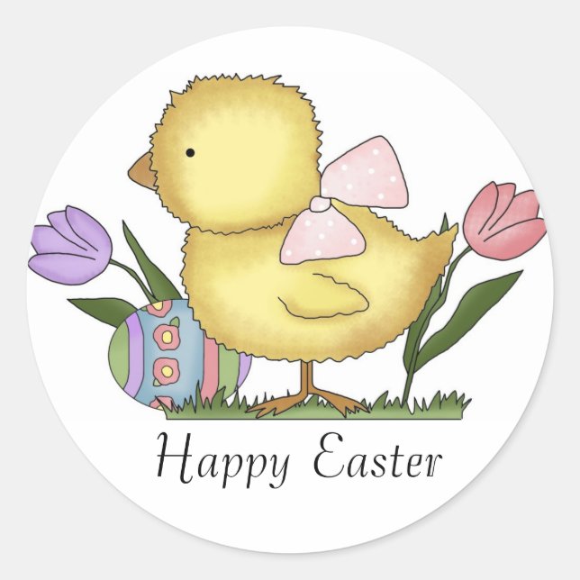 Osterkichtensticker Runder Aufkleber (Vorderseite)