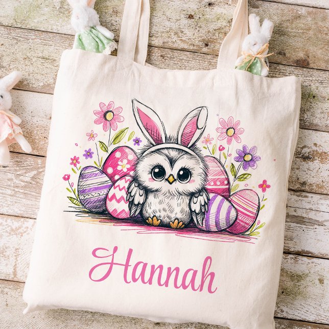 Osterkids Name Girls Bunny Tragetasche (Owl Girls Easter Tote)