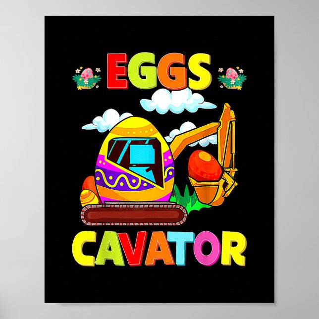Osterkinder Kleinkinder Eierjagd Funny Eggs Wohnwa Poster (Vorne)