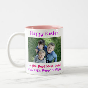 Osterkinder-Mama-Foto der Welt mit dem besten alle Zweifarbige Tasse
