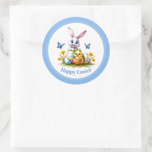 Osterkleber-Bunny Runder Aufkleber