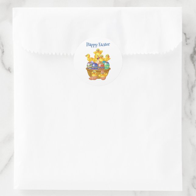 Osterkleber Runder Aufkleber (Tasche)