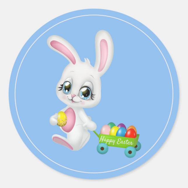 Osterkleber Runder Aufkleber (Vorderseite)