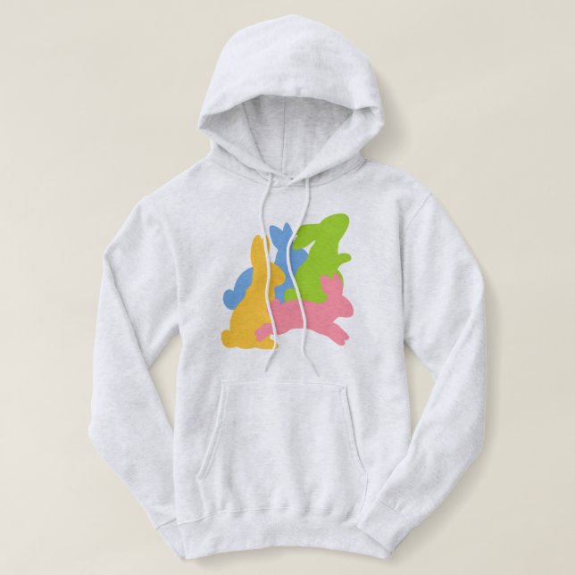 Osterkleid, Osterkaninchen Frauen Hoodie (Design vorne)