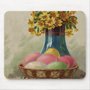 Osterkörbchen Blume Antike Mousepad