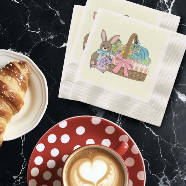 Osterkörbe Drachen Eier Serviette (Von Creator hochgeladen)