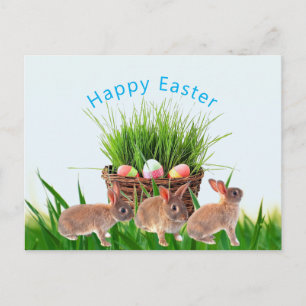 Osterkörbe und Happy Holiday Postkarte