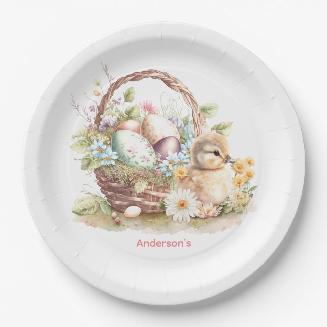Osterkörbe und Personalisierte Entnahmung Pappteller (Vorderseite)