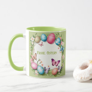 Osterkranz: Frohe Ostern - Tasse