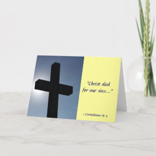 Osterkreuz Christus starb für unsere Söhne III Feiertagskarte