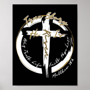 Osterkreuz Er ist auferstanden Jesus Christliche M Poster