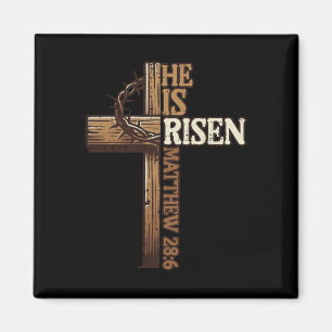 Osterkreuz Er ist riskiert Jesus Christlichen Männ Magnet