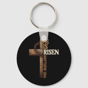 Osterkreuz Er ist riskiert Jesus Christlichen Männ Schlüsselanhänger