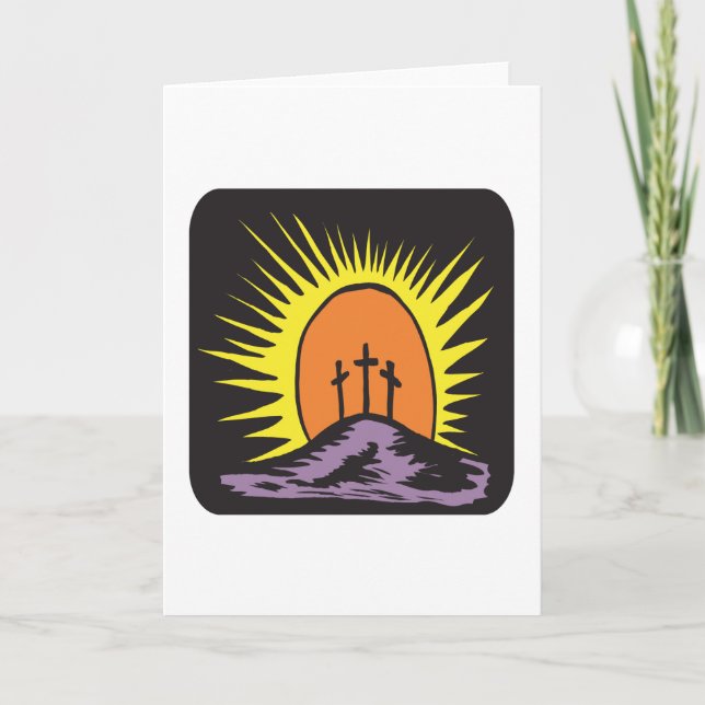 Osterkreuz Feiertagskarte (Vorderseite)