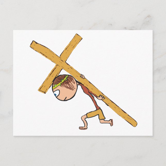 Osterkreuz Feiertagspostkarte (Vorderseite)