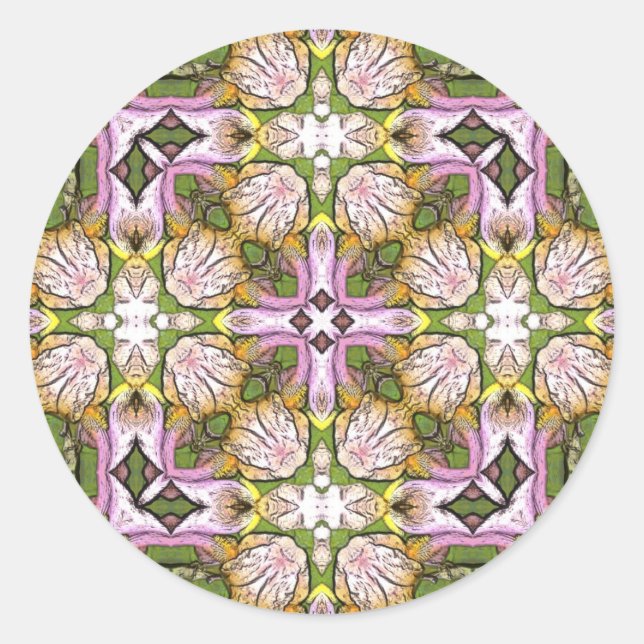 Osterkreuz Runder Aufkleber (Vorderseite)