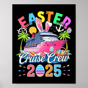 Osterkreuzfahrt Crew 2025 Farbige Kreuzfahrtschiff Poster