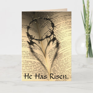 Osterkrone und Bibel Elegante Verse Custom Card Karte