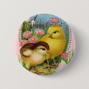 Osterküken - Frohe Ostern! Button
