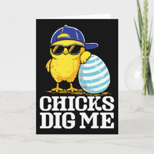 Osterküken Grab Mich Cool Huhn Sonnenbrille Männer Karte
