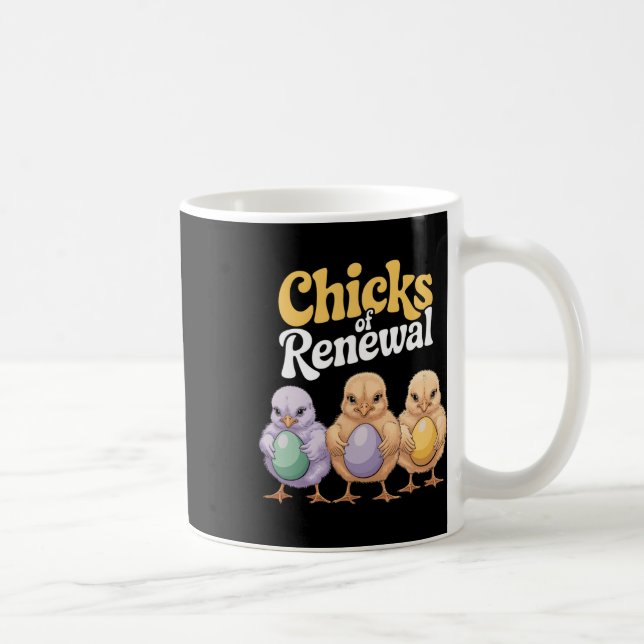 Osterküken Hühner  Kaffeetasse (Rechts)