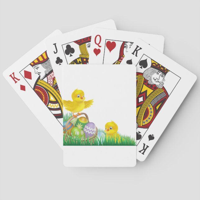 Osterküken und Eierkorb Spielkarten (Rückseite)