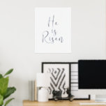 Osterkunst ist er riskante Bibel Verse Foliendrucke<br><div class="desc">Dieser ist risen Zitat Osterwand Kunst ist perfekt für Ihre Zuhause oder Büro. Dieses Plakat enthält einen schönen, echter, auf Folie gedruckten Text des biblischen Verses "Er ist aufgegangen!", der in Ihrer Wunschgröße gedruckt wurde. Eine großartige Art, Ihre Wände zu verzieren, zu Ostern oder zu jeder Zeit das ganze Jahr...</div>