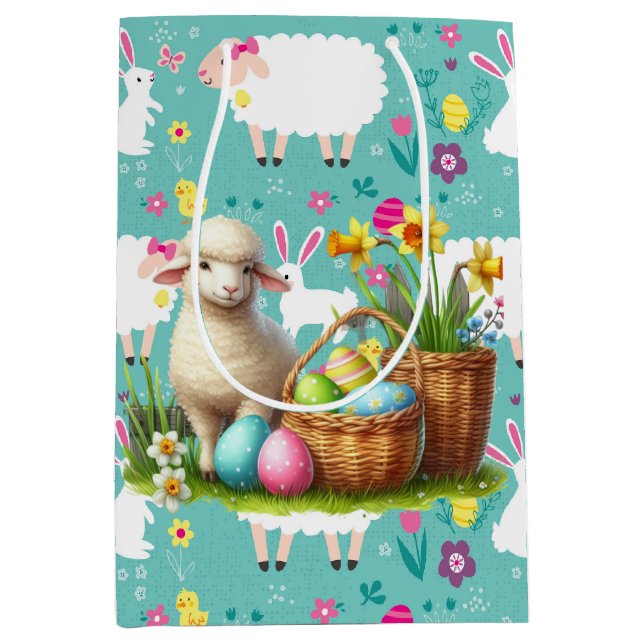 Osterlämmer Mittlere Geschenktüte (Vorderseite)