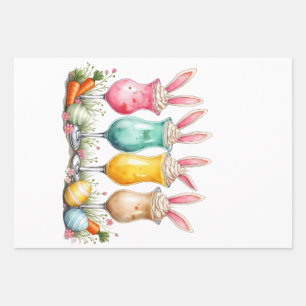 Osterlatte Gläser aus Latte mit sonnigen Ohren Geschenkpapier Set