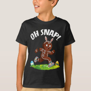 Osterlaufender Lebkuchenmann Oh Snap gebrochener A T-Shirt