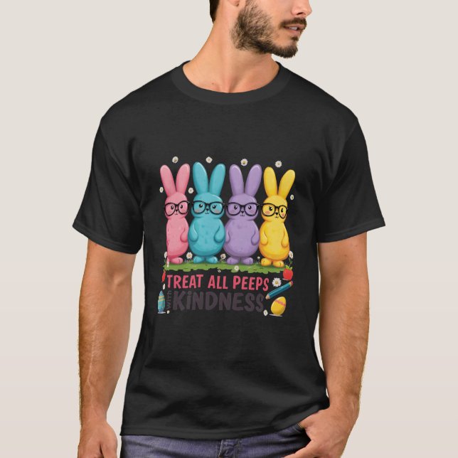 Osterlehrer T - Shirt | Niedliches Bunny & Kindnes (Vorderseite)