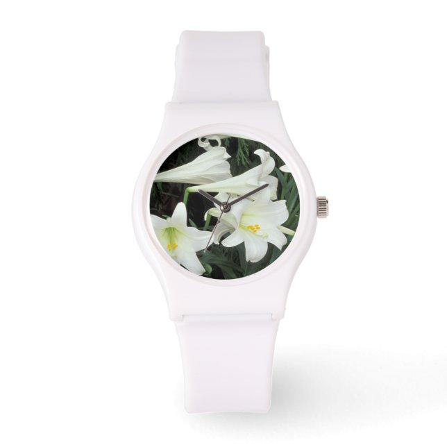 Osterlilie (Lilium regale) Armbanduhr (Vorderseite)