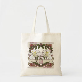 Osterlilie: Vintage Stilgestaltung Frieden Hoffnun Tragetasche