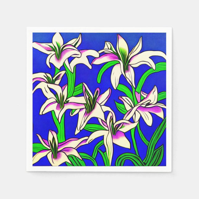Osterlilien Servietten (Vorderseite)