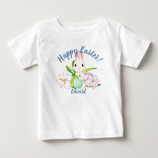 Osterlilies & Sweet Bunnies Baby T-shirt (Vorderseite)