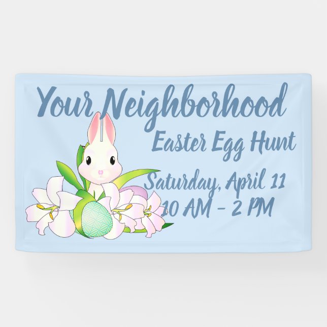Osterlilies & Sweet Bunnies Banner (Horizontal)