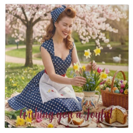 Ostermahlzeit im Vintage-Stil: Keramikfliese