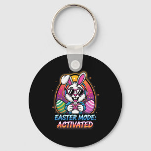 Ostermodus aktiviert lustiger Gamer Bunny Gaming E Schlüsselanhänger